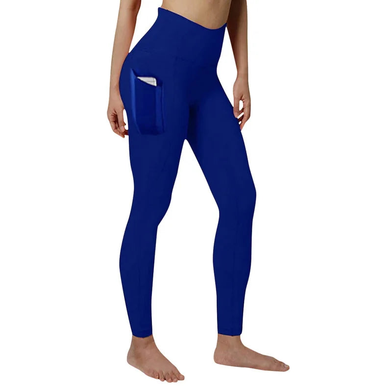 Tummy Control Yoga Legging Pants With Pocket (Plus Size Available)