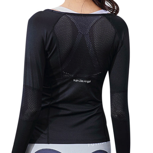 Women Yoga Workout Long Sleeve Tops