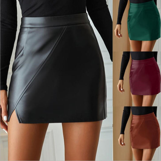 PU Leather Skirt