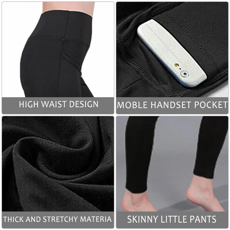 Tummy Control Yoga Legging Pants With Pocket (Plus Size Available)