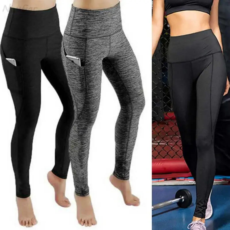 Tummy Control Yoga Legging Pants With Pocket (Plus Size Available)
