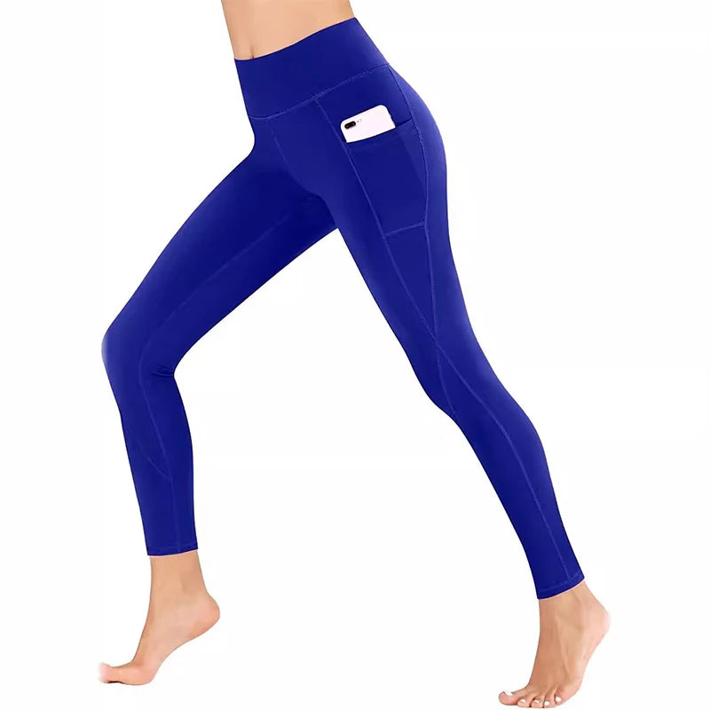 Tummy Control Yoga Legging Pants With Pocket (Plus Size Available)