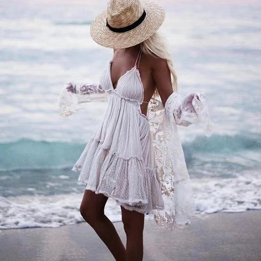 Strapless Women Summer Boho Dress