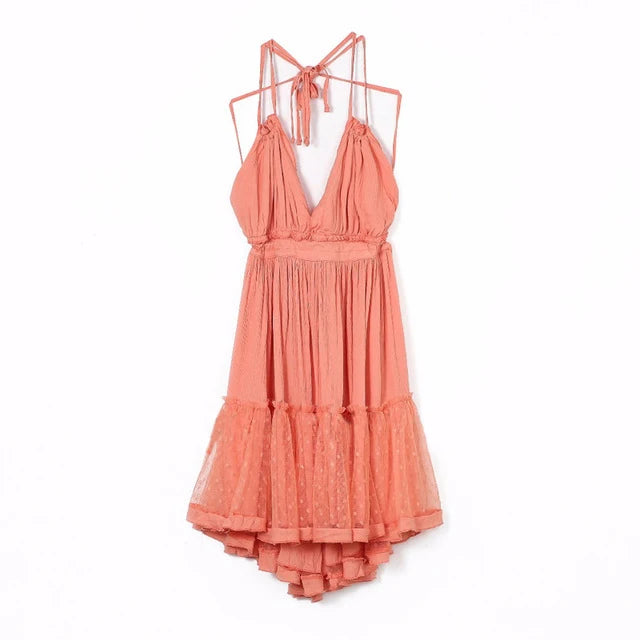 Strapless Women Summer Boho Dress