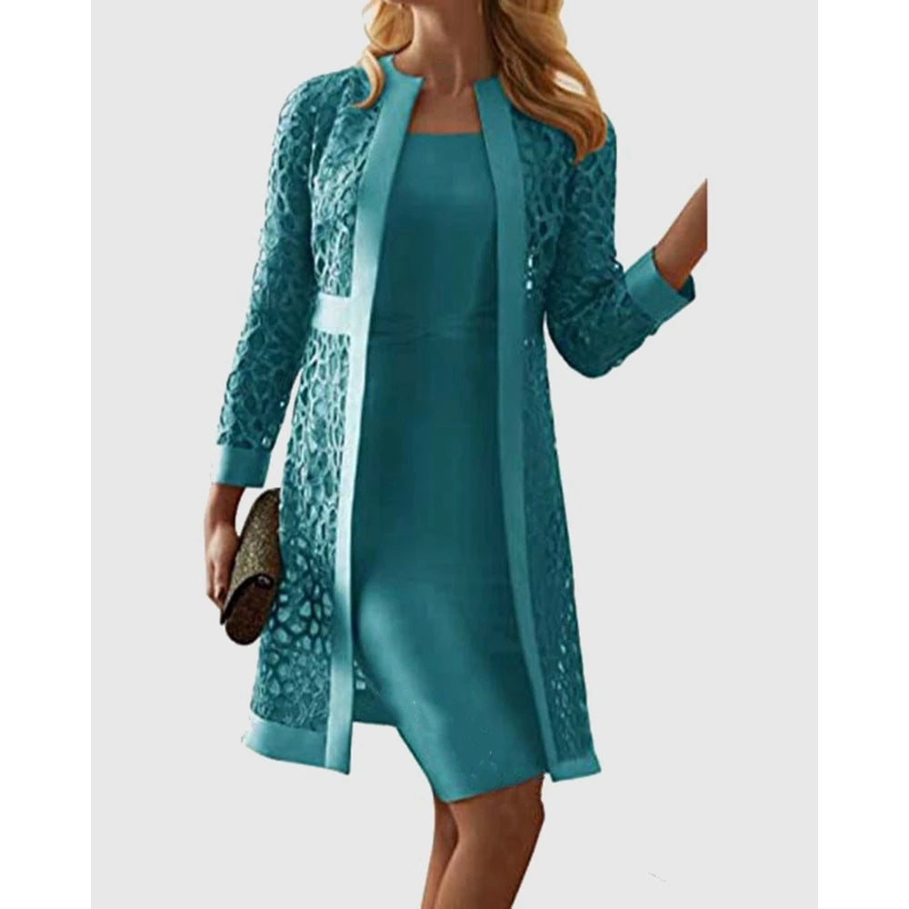 Elegant Two Piece Dress Suit Sets Set
