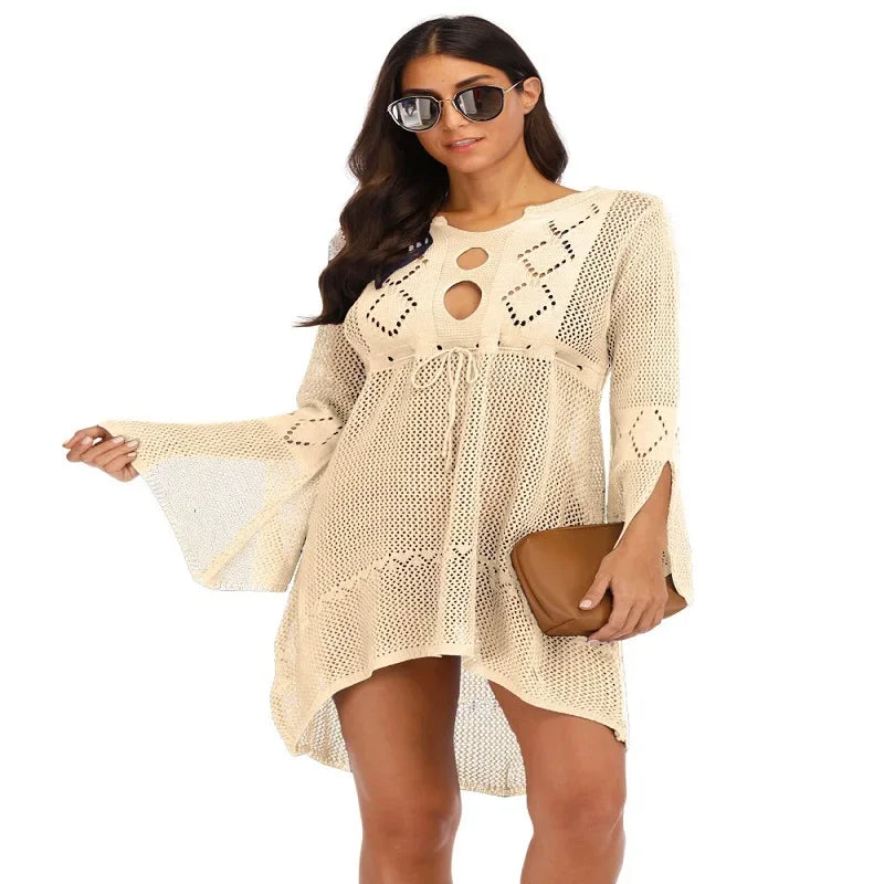 Beach Cover Up Crochet Knitted Dress