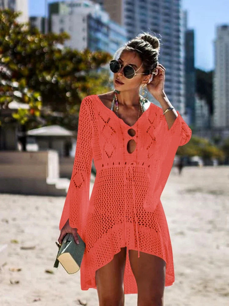Beach Cover Up Crochet Knitted Dress