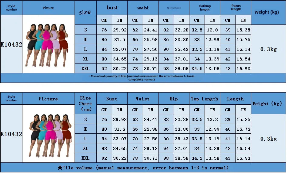 Women 2 Piece Tight Sexy Short Tank Tops+Shorts Tracksuits Hot Matching Sets