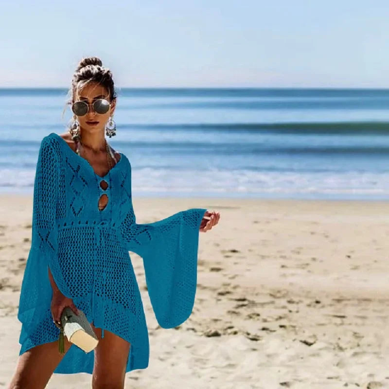 Beach Cover Up Crochet Knitted Dress