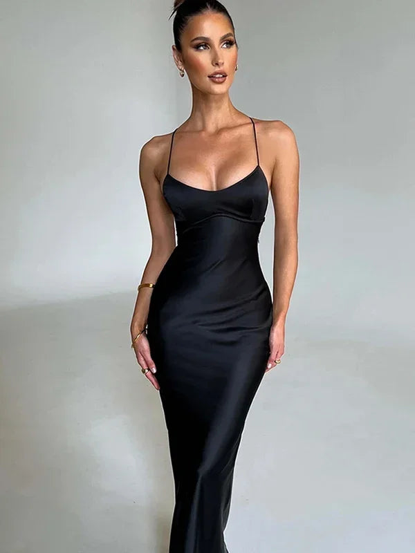 Satin Backless Mermaid Dress