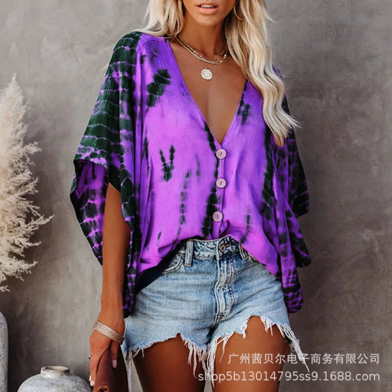 Ladies Loose Oversize Summer Shirt