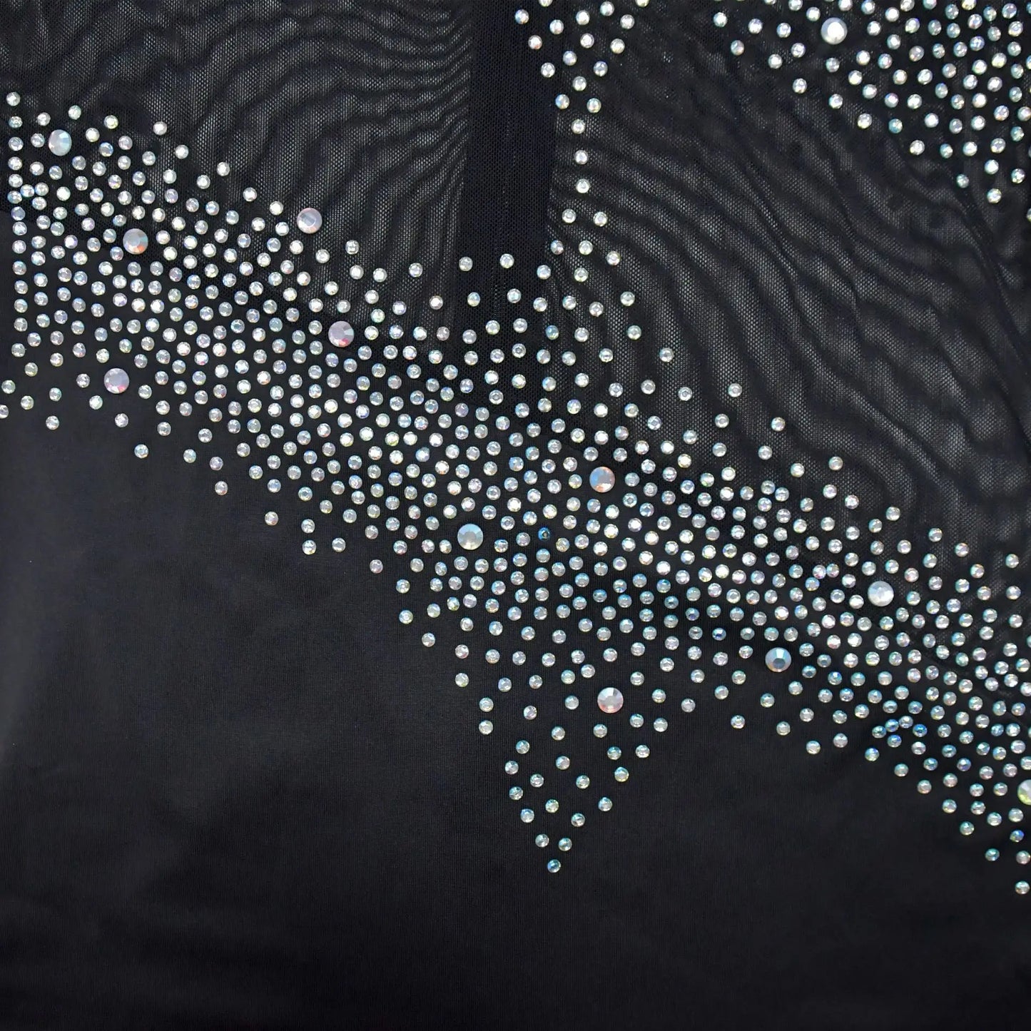 Elegant Crystal Diamonds Sleeveless Open Back See Through Dress