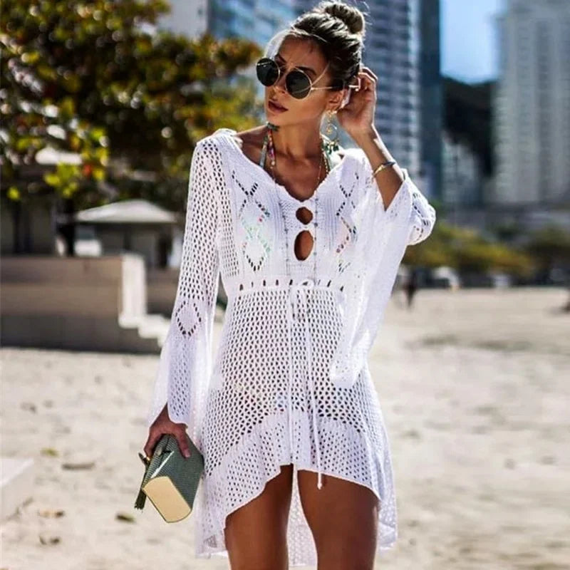 Beach Cover Up Crochet Knitted Dress