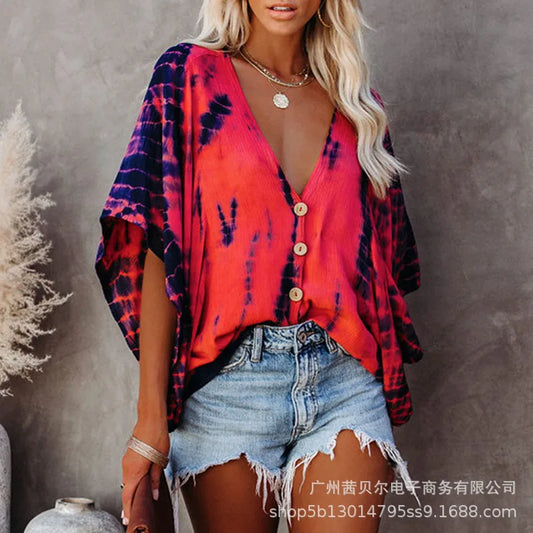 Ladies Loose Oversize Summer Shirt