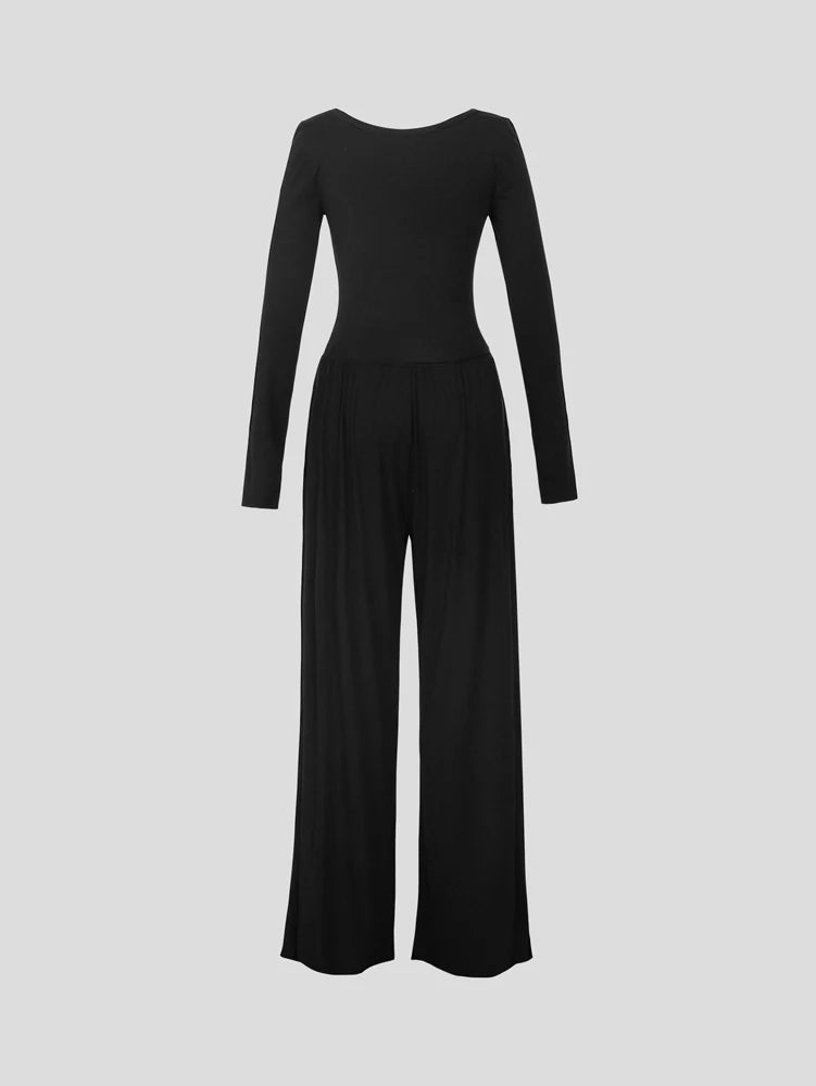 Casual Overalls Jumpsuit Activity Wear Fitness Outfit