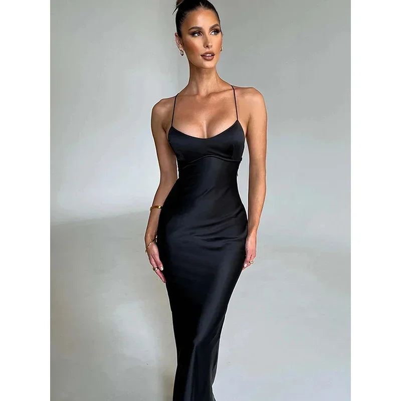 Satin Backless Mermaid Dress