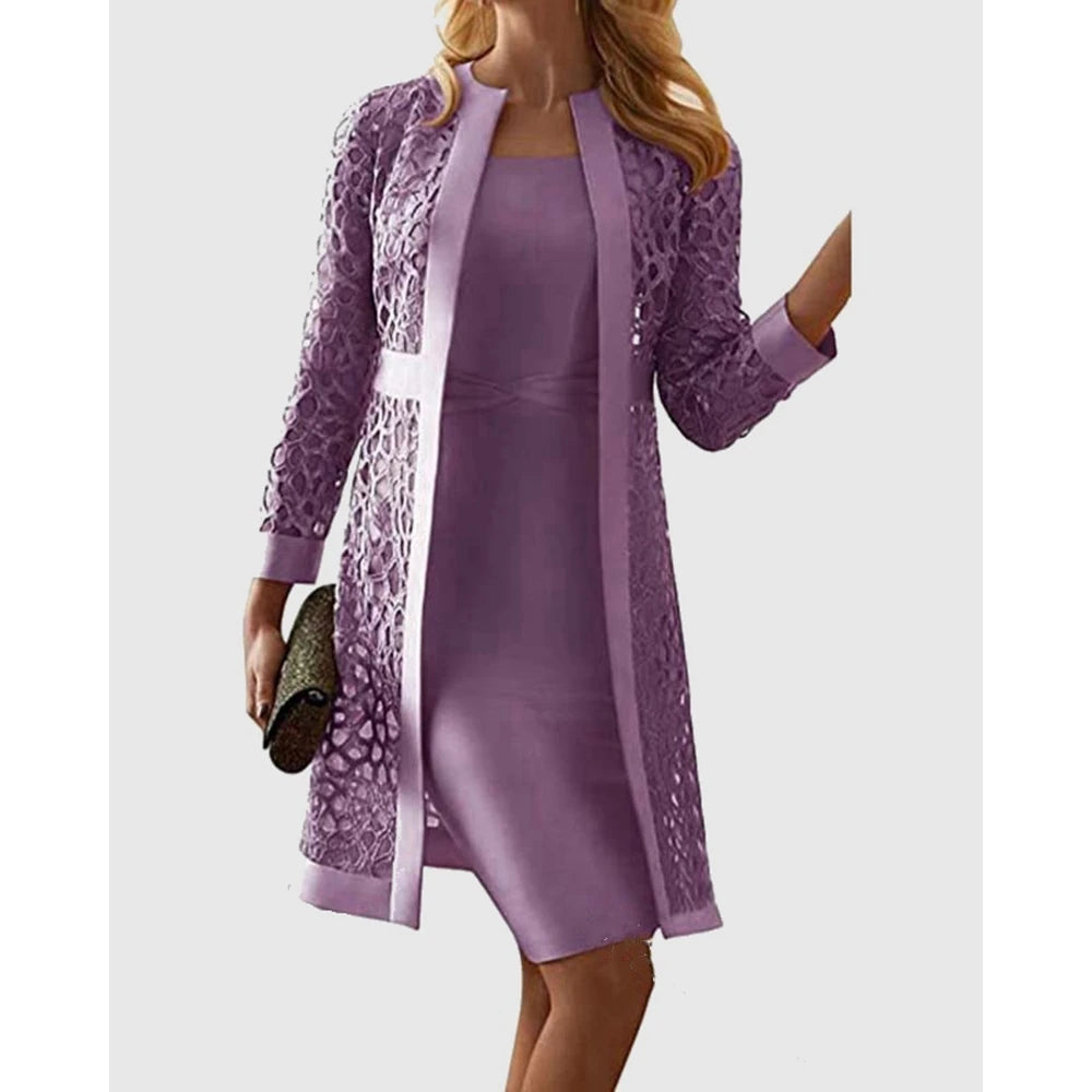 Elegant Two Piece Dress Suit Sets Set