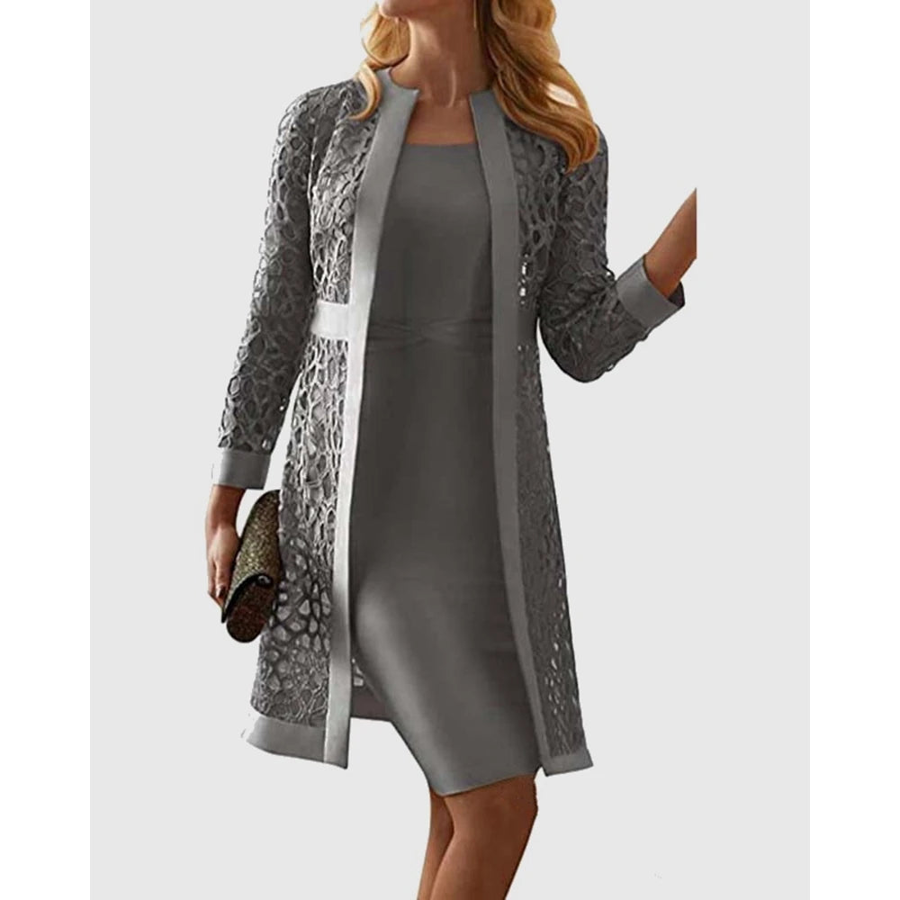Elegant Two Piece Dress Suit Sets Set