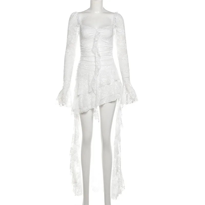 Fairycore Lace Flare Sleeve Dress