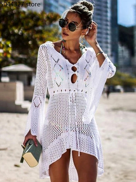 Beach Cover Up Crochet Knitted Dress