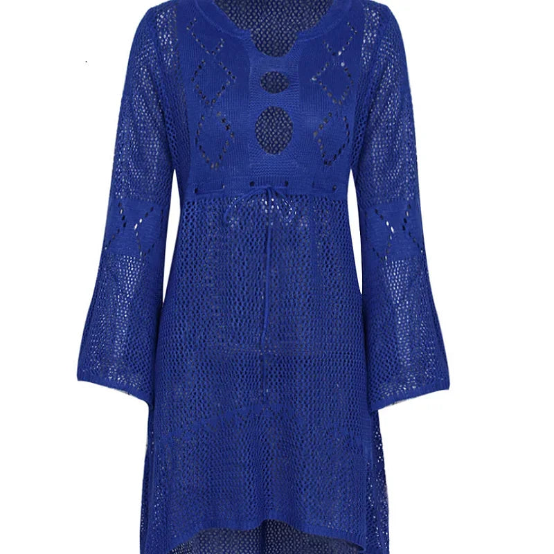Beach Cover Up Crochet Knitted Dress