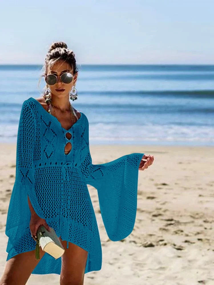 Beach Cover Up Crochet Knitted Dress
