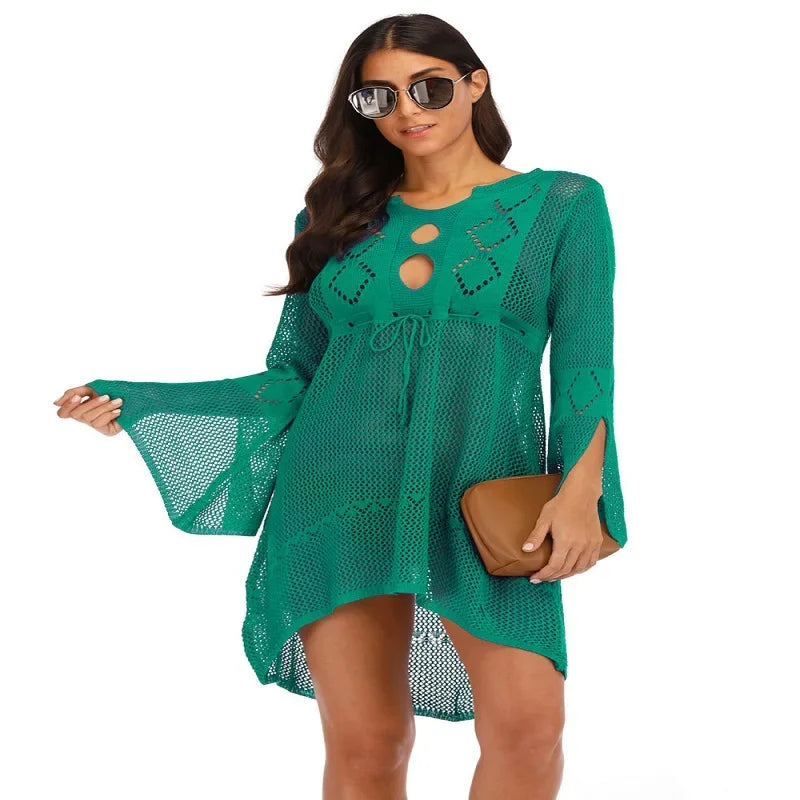 Beach Cover Up Crochet Knitted Dress