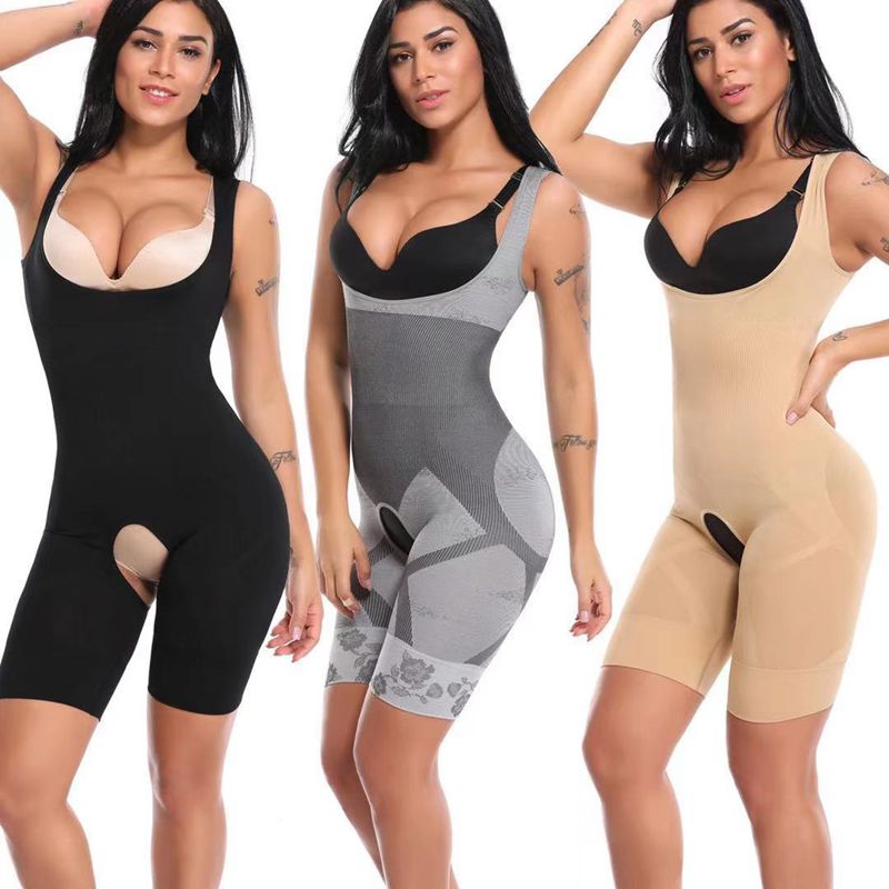 Body Shaper Slimming Bodysuit Open Crotch Corset Waist Trainer