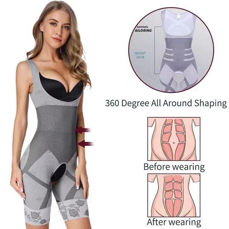 Body Shaper Slimming Bodysuit Open Crotch Corset Waist Trainer