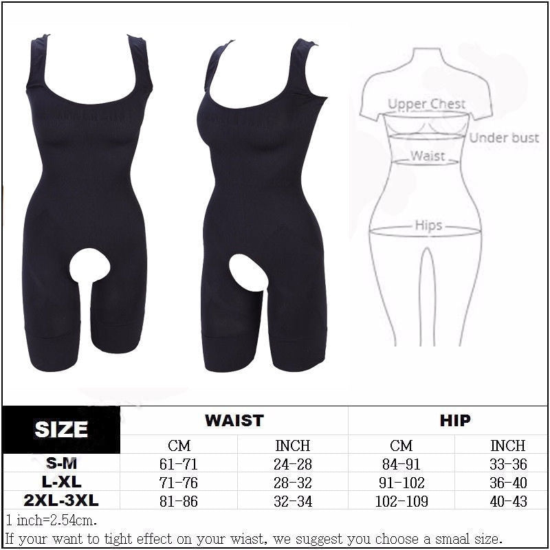 Body Shaper Slimming Bodysuit Open Crotch Corset Waist Trainer