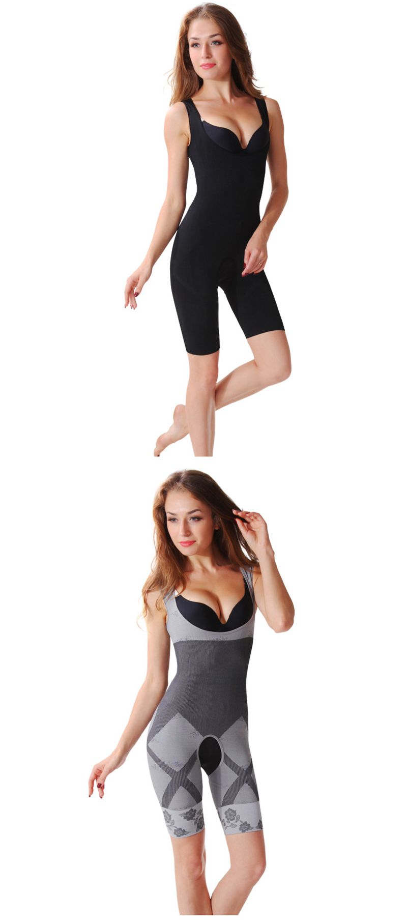 Body Shaper Slimming Bodysuit Open Crotch Corset Waist Trainer