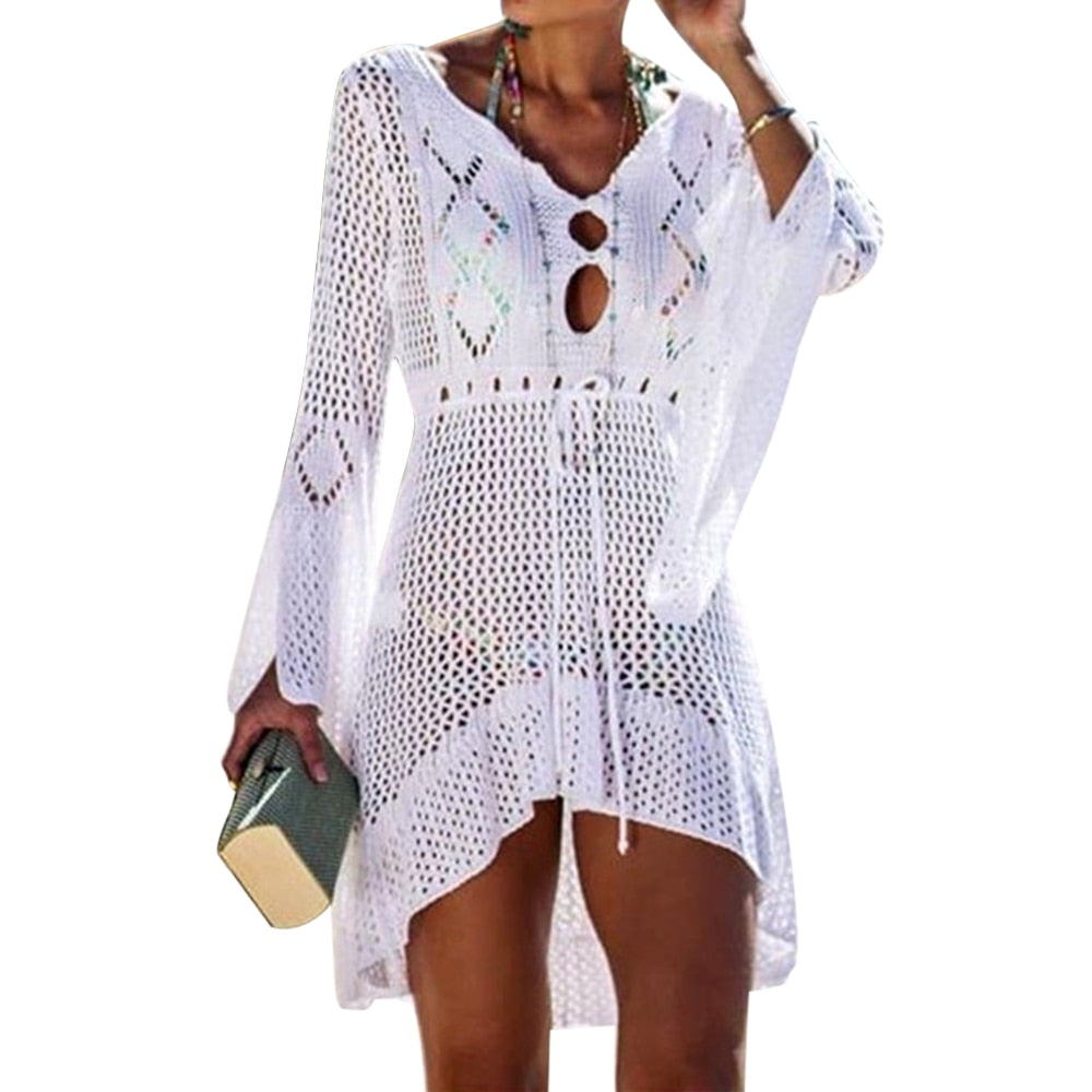 Beach Cover Up Crochet Knitted Dress