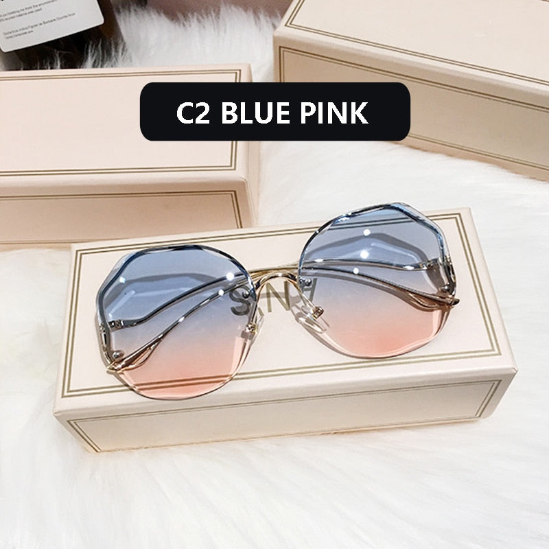 Fashion Tea Gradient Sunglasses UV400