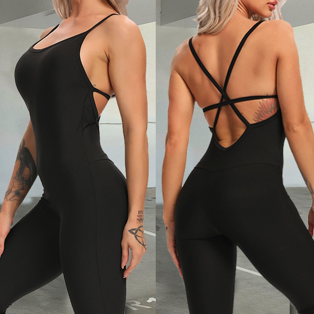 Long Jumpsuits Skinny Backless