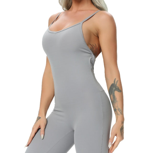 Long Jumpsuits Skinny Backless