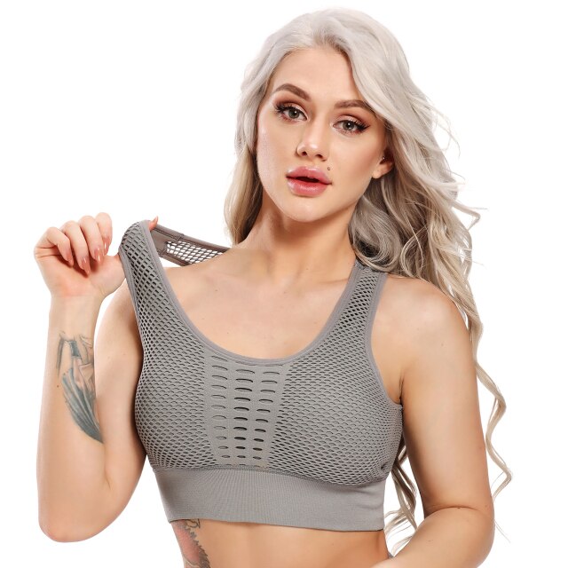 Seamless Hollow Crop Top Yoga Set