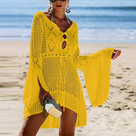 Beach Cover Up Crochet Knitted Dress