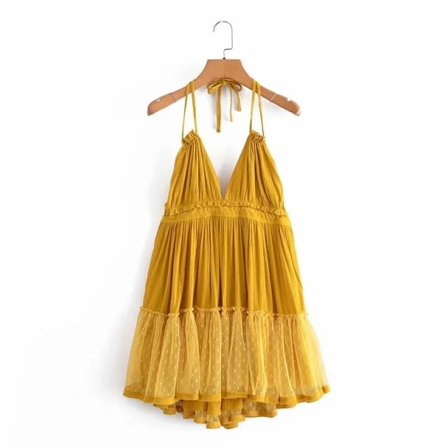 Strapless Women Summer Boho Dress