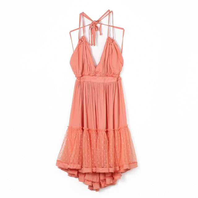 Strapless Women Summer Boho Dress