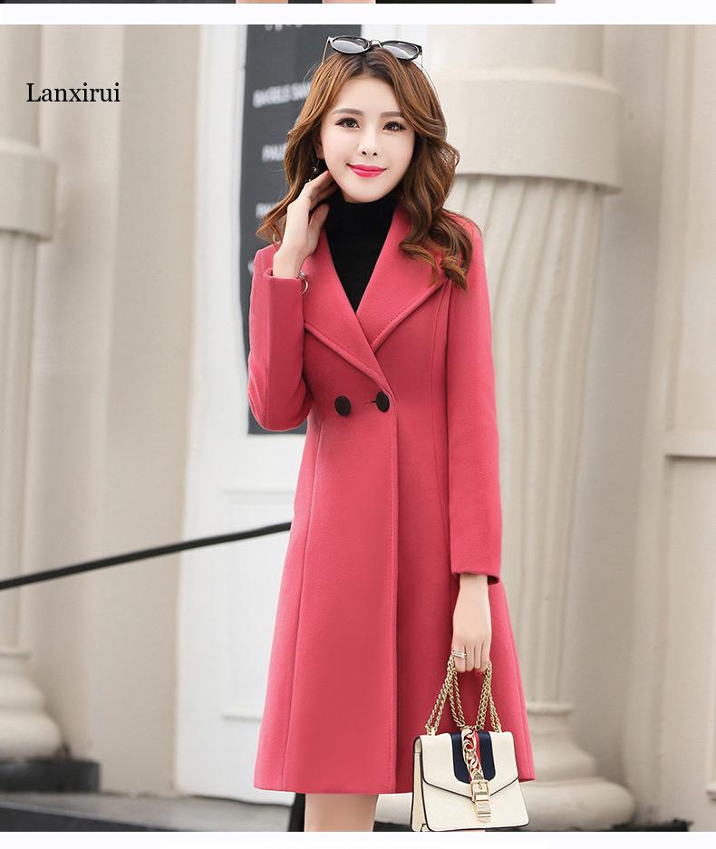 Long Double Breasted Wool Coat